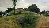 Julian Alden Weir Famous Paintings - Connecticut Scene at Branchville